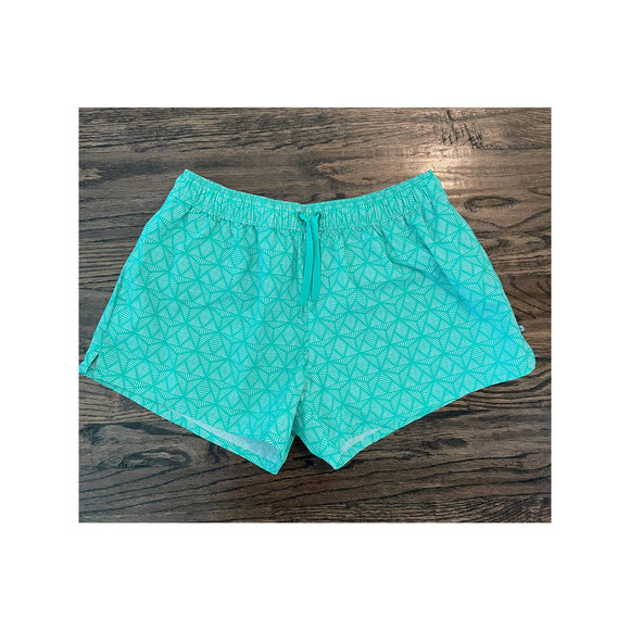 Lauren James Pants - Lauren James Mint Printed Athletic Swim Shorts - Medium